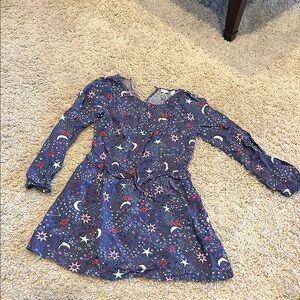 Celestial Print Long Sleeve Dress